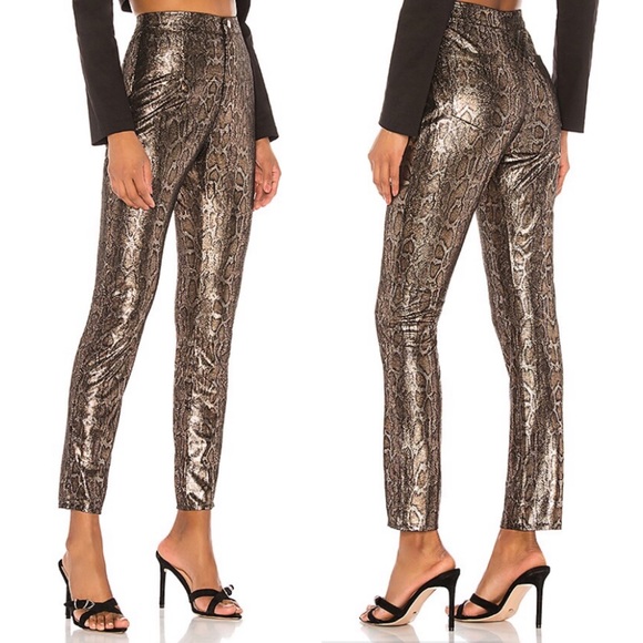 Two-Tone Sheer & Snakeskin Pants main image 1
